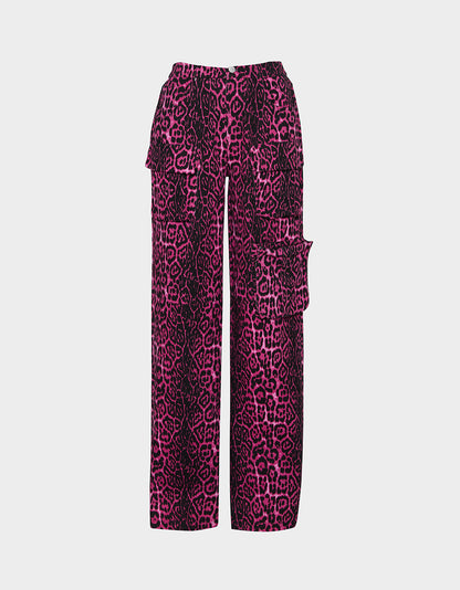 WILD IN PINK BUNDLE Women's Pink Leopard Cropped Jacket and Cargo Pant Set | Betsey Johnson Popular