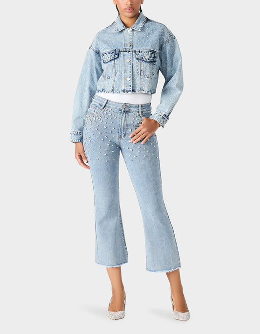 THE JEWELED JEAN DREAM BUNDLE Women's Rhinestone Denim Jacket and Jeans Set | Betsey Johnson Featured
