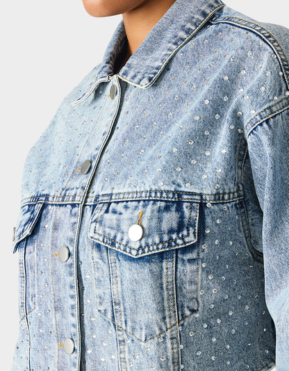 THE JEWELED JEAN DREAM BUNDLE Women's Rhinestone Denim Jacket and Jeans Set | Betsey Johnson Featured