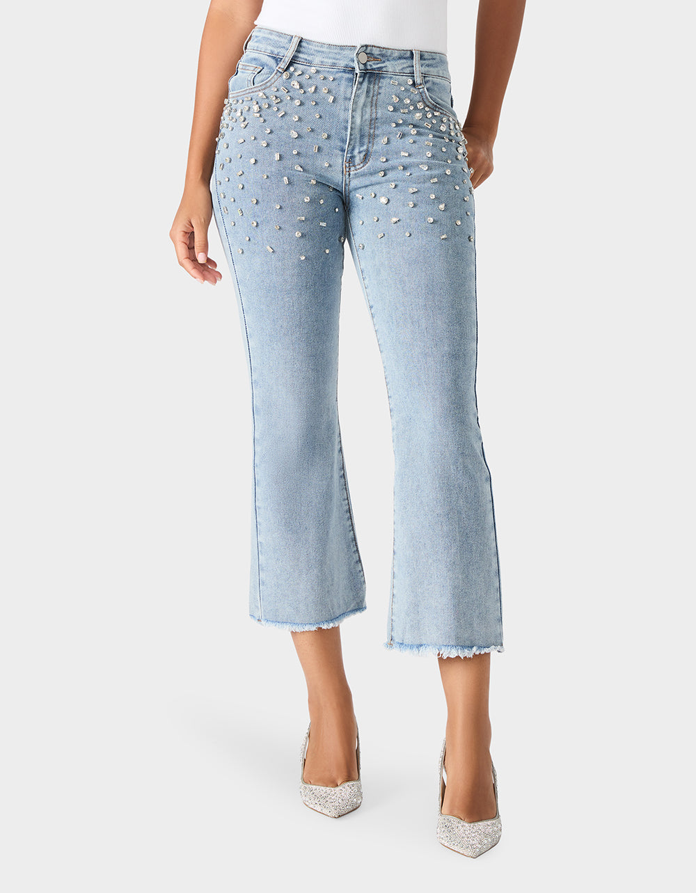 THE JEWELED JEAN DREAM BUNDLE Women's Rhinestone Denim Jacket and Jeans Set | Betsey Johnson Featured