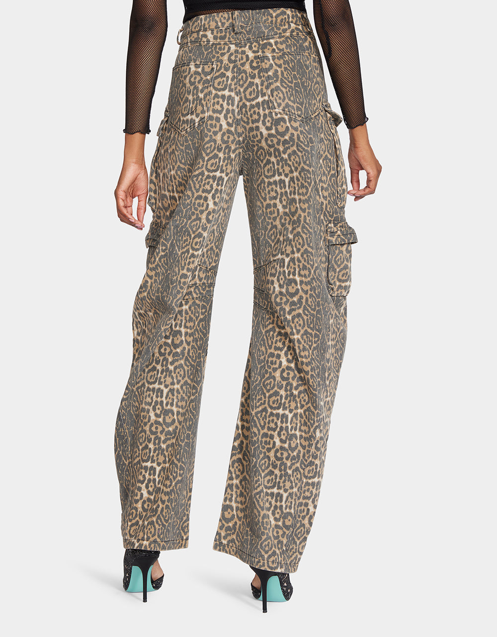 BARREL CARGO PANTS LEOPARD Women's Animal Print Pants | Betsey Johnson Everyday