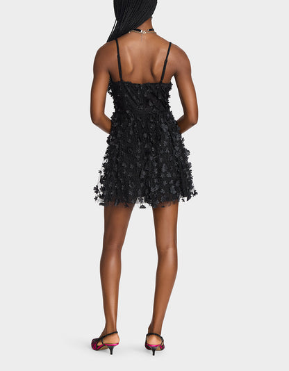 THE FLOWER CHILD HOLIDAY BUNDLE Women's Mini 3D Flower Dress Black and Floral Heel | Betsey Johnson Customer Favorite