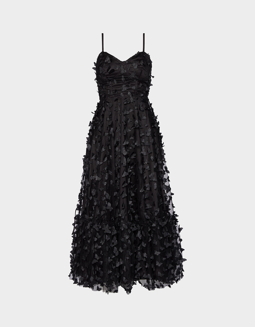 BETSEYS BUTTERFLY MAXI DRESS BLACK | Betsey Johnson Premium