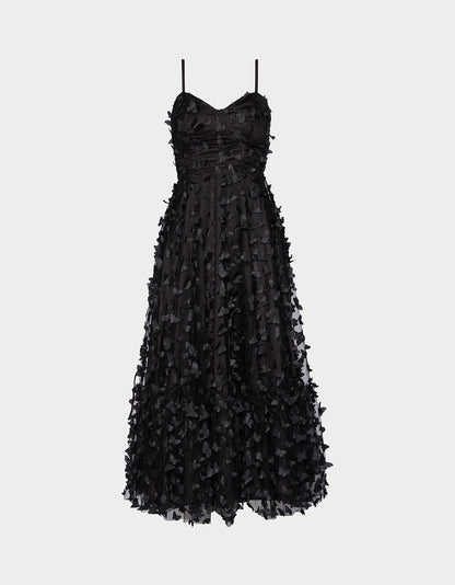 BETSEYS BUTTERFLY MAXI DRESS BLACK | Betsey Johnson Premium