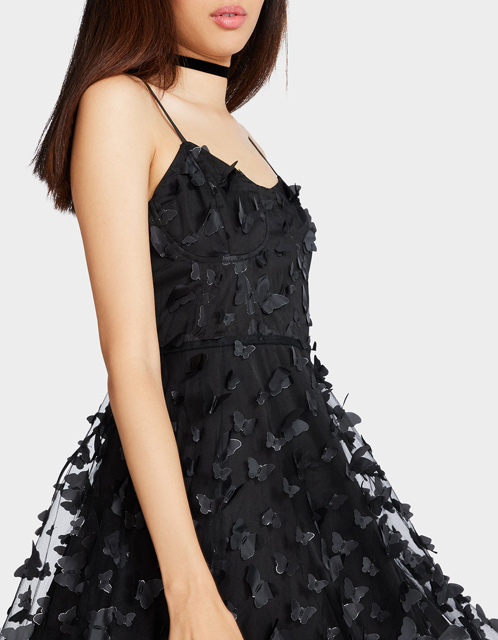 BETSEYS BUTTERFLY MAXI DRESS BLACK | Betsey Johnson Premium