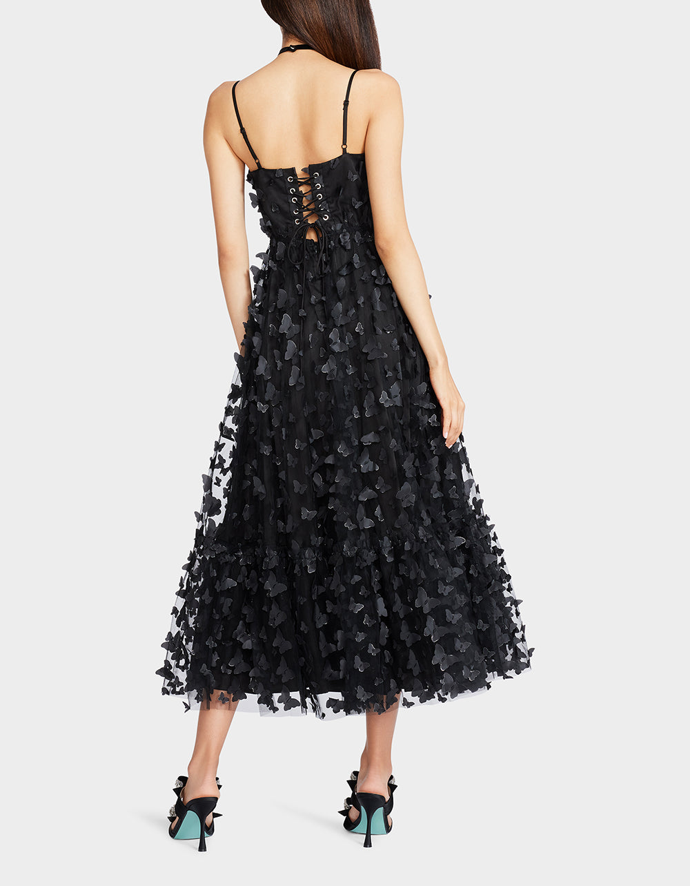 BETSEYS BUTTERFLY MAXI DRESS BLACK | Betsey Johnson Premium