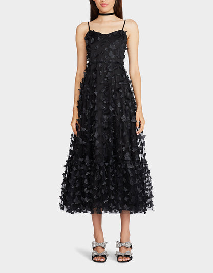 BETSEYS BUTTERFLY MAXI DRESS BLACK | Betsey Johnson Premium