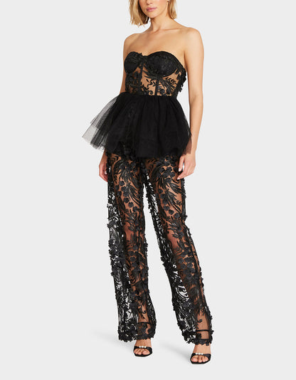 JENNA JUMPSUIT BLACK Lace | Betsey Johnson Exclusive