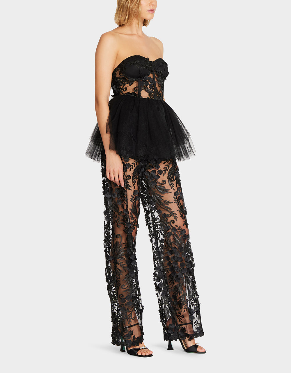 JENNA JUMPSUIT BLACK Lace | Betsey Johnson Exclusive