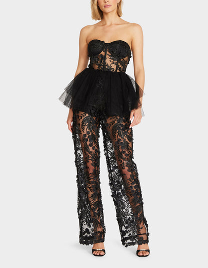 JENNA JUMPSUIT BLACK Lace | Betsey Johnson Exclusive