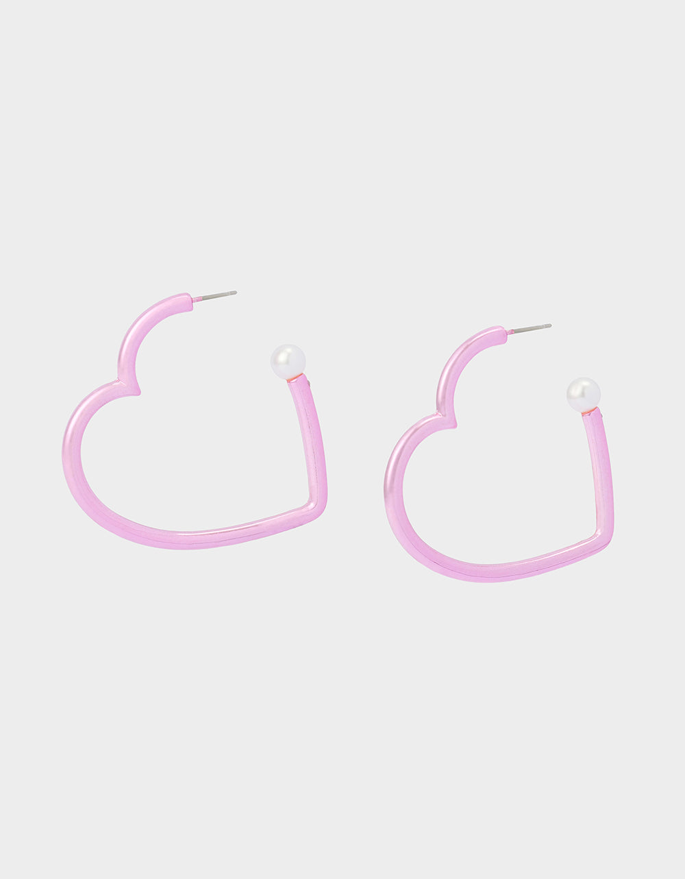 HEART HOOP EARRINGS PINK/WHITE Women's Valentine's Day Heart Hoop Earrings | Betsey Johnson Deals