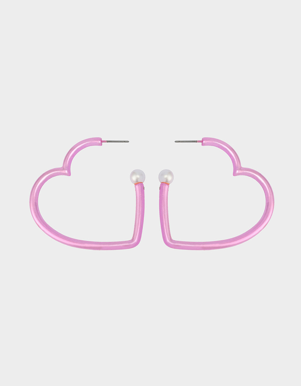 HEART HOOP EARRINGS PINK/WHITE Women's Valentine's Day Heart Hoop Earrings | Betsey Johnson Deals
