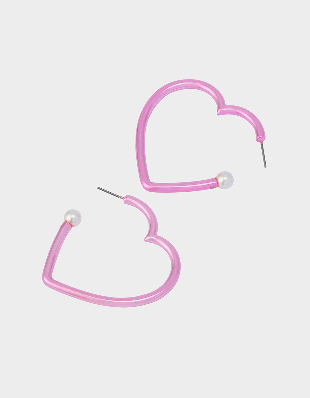 HEART HOOP EARRINGS PINK/WHITE Women's Valentine's Day Heart Hoop Earrings | Betsey Johnson Deals