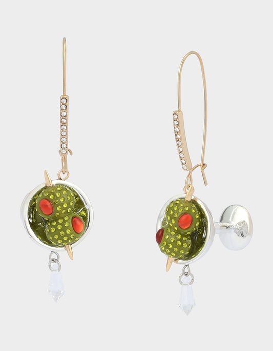 MARTINI DROP EARRINGS Women's Martini Glass Olive Drop Earrings | Betsey Johnson Everyday