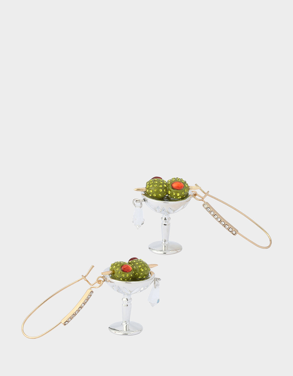 MARTINI DROP EARRINGS Women's Martini Glass Olive Drop Earrings | Betsey Johnson Everyday