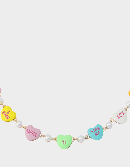SWEETHEART COLLAR NECKLACE MULTI Women's Valentine's Day Candy Hearts Necklace | Betsey Johnson Best Price