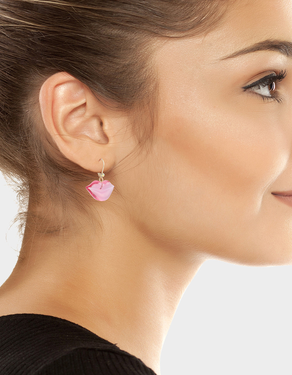 LIPS LEVER BACK EARRINGS PINK Women's Valentine's Day Drop Lips Earrings | Betsey Johnson Discount