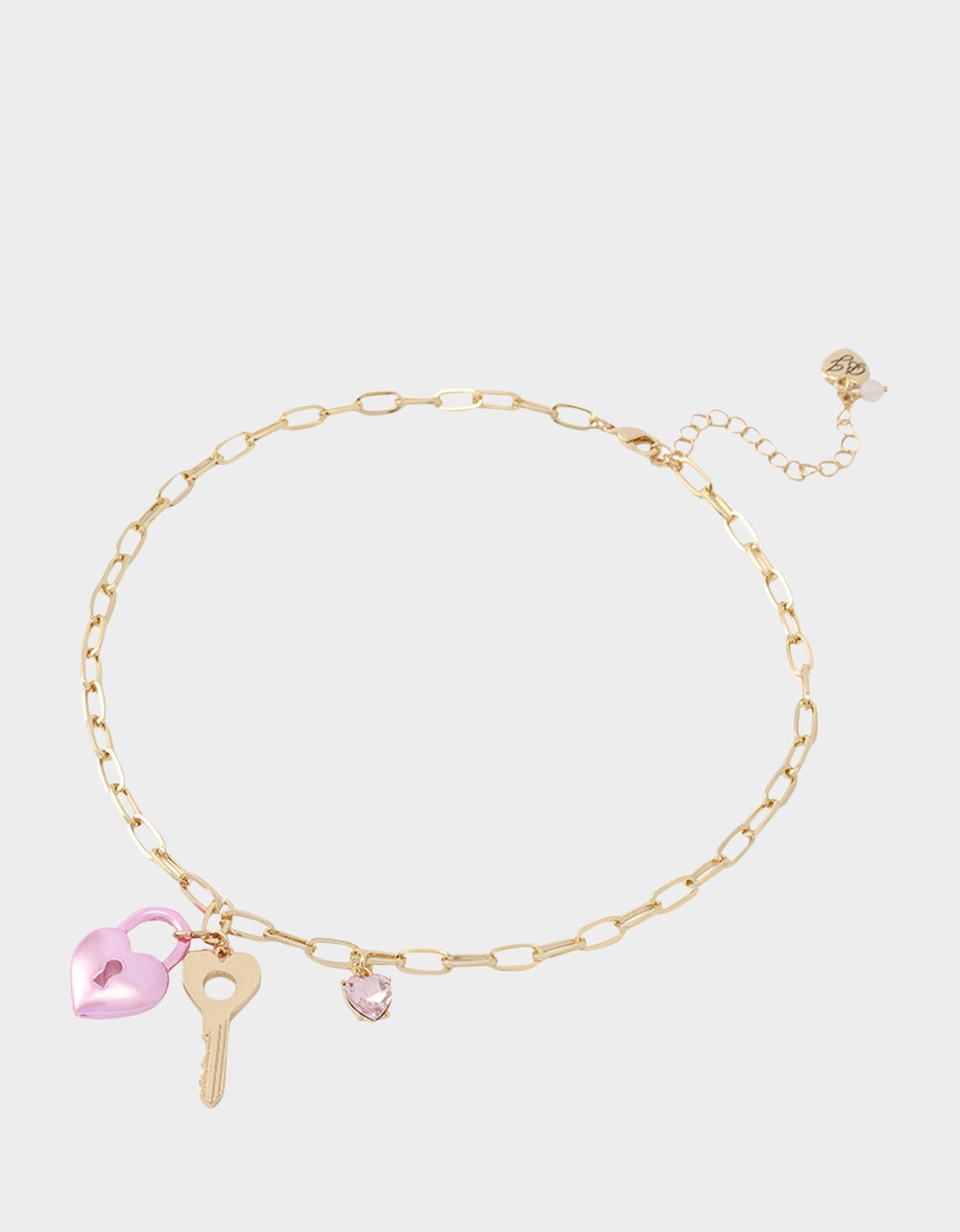 HEART LOCK SHORT PENDANT NECKLACE PINK Women's Valentine's Day Heart Pendant Necklace | Betsey Johnson Top Pick