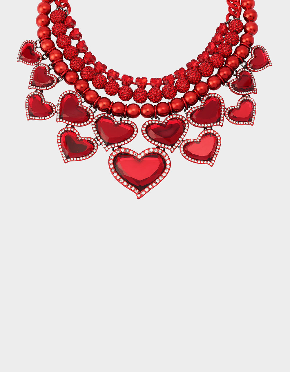 VALENTINE'S LOVE SPELL BUNDLE Women's Valentine's Day Red Heart Necklace and Bracelet Set | Betsey Johnson Best Price