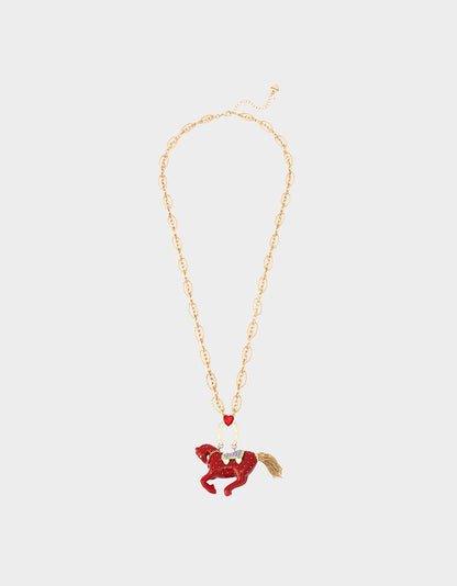 YEAR OF THE HORSE BUNDLE Chinese New Year Horse Necklace and Drop Earrings Set | Betsey Johnson Great Value