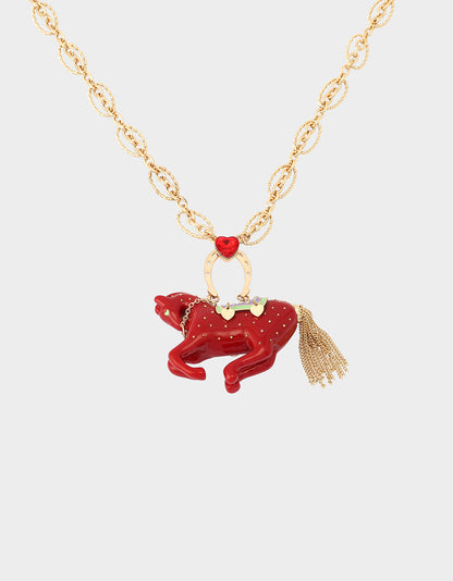 YEAR OF THE HORSE BUNDLE Chinese New Year Horse Necklace and Drop Earrings Set | Betsey Johnson Great Value