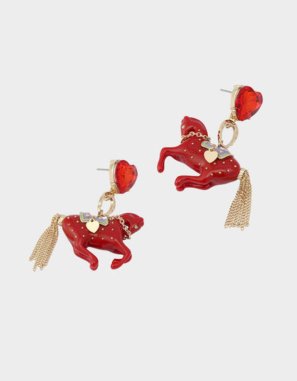 YEAR OF THE HORSE BUNDLE Chinese New Year Horse Necklace and Drop Earrings Set | Betsey Johnson Great Value