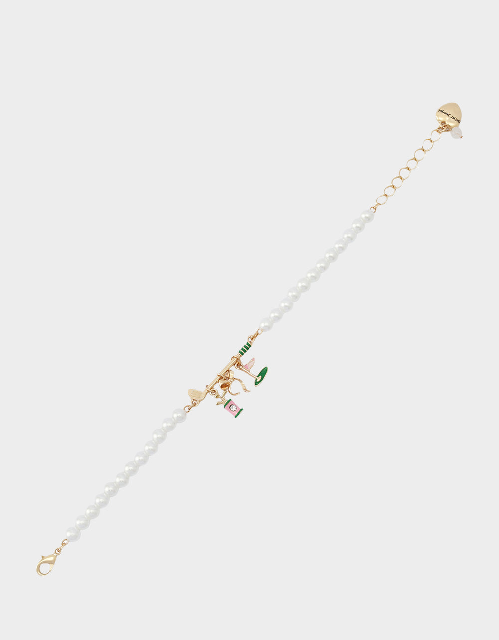 GOLF FLEX BRACELET GREEN Sports-Themed Pearl Charm Women's Bracelet | Betsey Johnson Latest