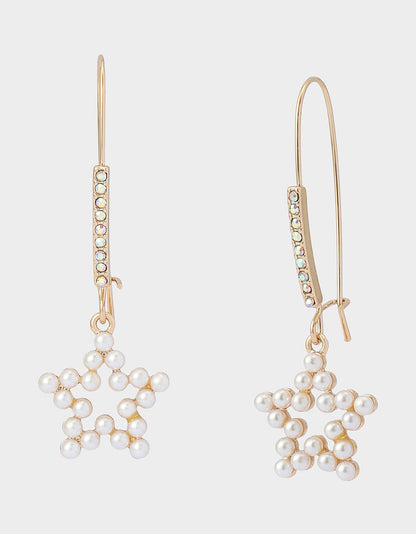 PEARL STAR DROP EARRINGS PEARL Women's Pearl Star Shepherds Hook Earring | Betsey Johnson Deals