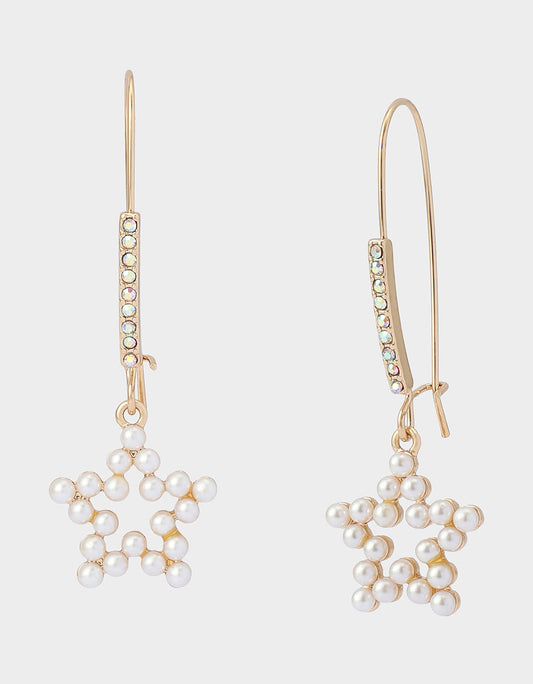PEARL STAR DROP EARRINGS PEARL Women's Pearl Star Shepherds Hook Earring | Betsey Johnson Deals