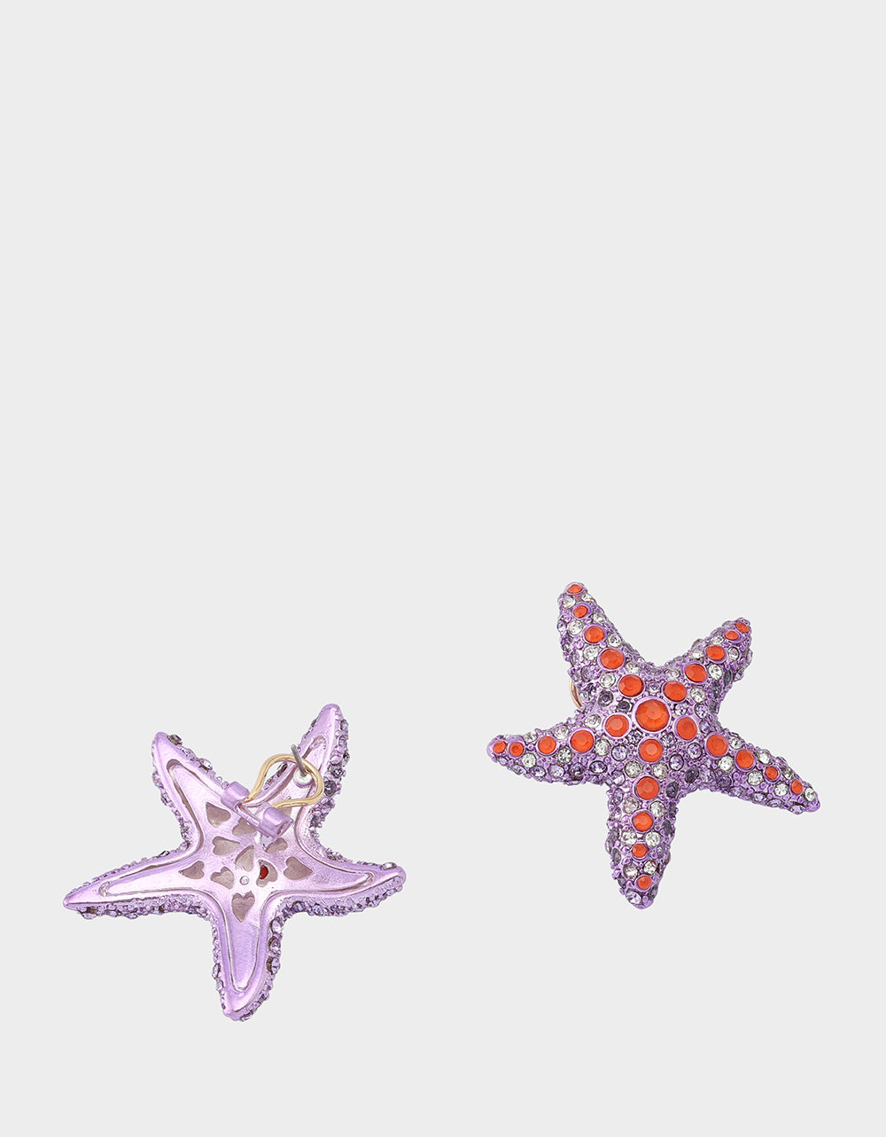 MERMAID JEWELS STARFISH STUDS PURPLE Women's Starfish Rhinestone Stud Earrings | Betsey Johnson Exclusive