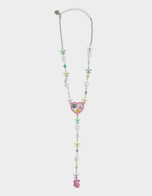 HOP TO IT FLOWER EGG Y NECKLACE MULTI | Betsey Johnson Trending