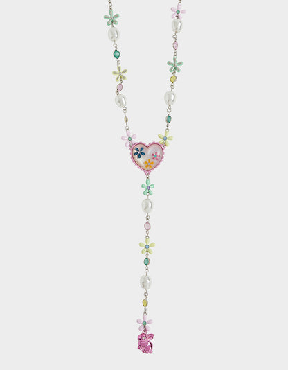 HOP TO IT FLOWER EGG Y NECKLACE MULTI | Betsey Johnson Trending