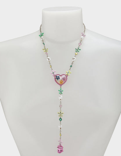 HOP TO IT FLOWER EGG Y NECKLACE MULTI | Betsey Johnson Trending