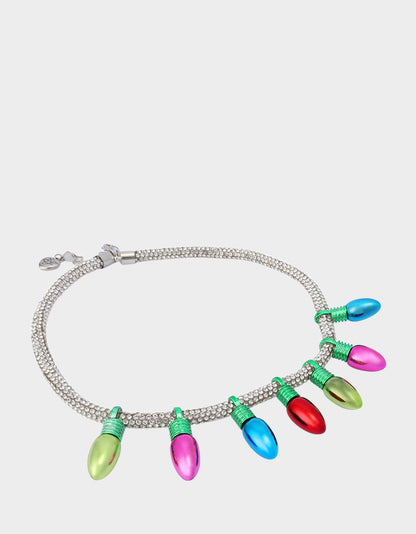 MULTI LIGHT BIB NECKLACE Women's Christmas-Themed Lights Bib Necklace | Betsey Johnson Best Seller