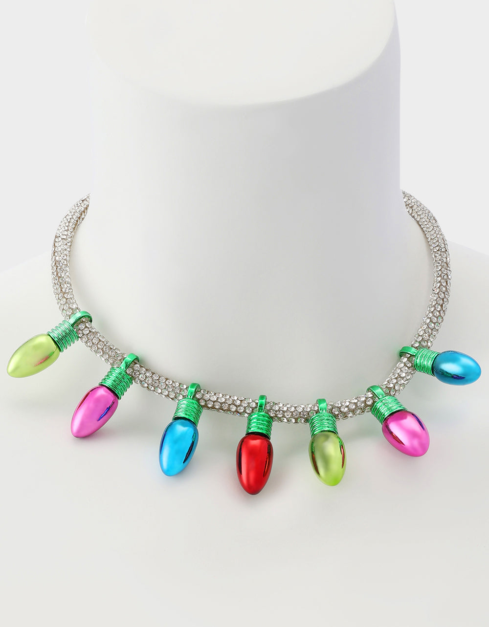 MULTI LIGHT BIB NECKLACE Women's Christmas-Themed Lights Bib Necklace | Betsey Johnson Best Seller