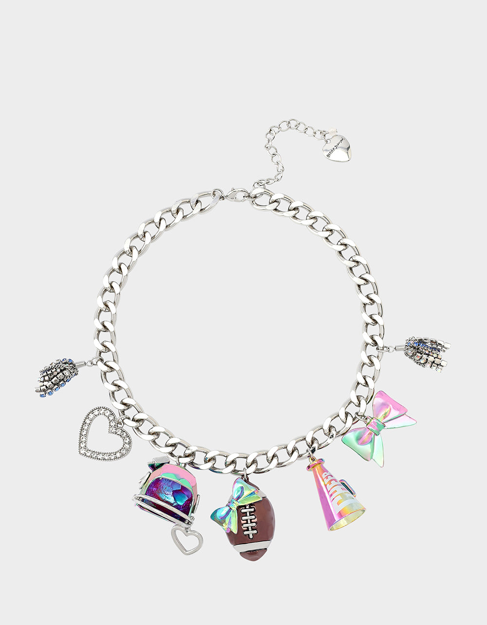 FOOTBALL CHARM NECKLACE MULTI Women's Football-Themed Charm Chain Necklace | Betsey Johnson Deals