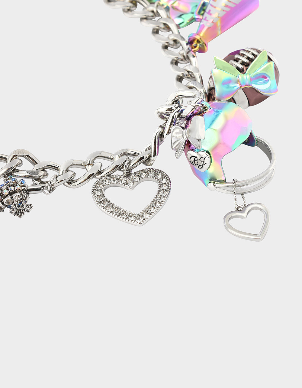 FOOTBALL CHARM NECKLACE MULTI Women's Football-Themed Charm Chain Necklace | Betsey Johnson Deals