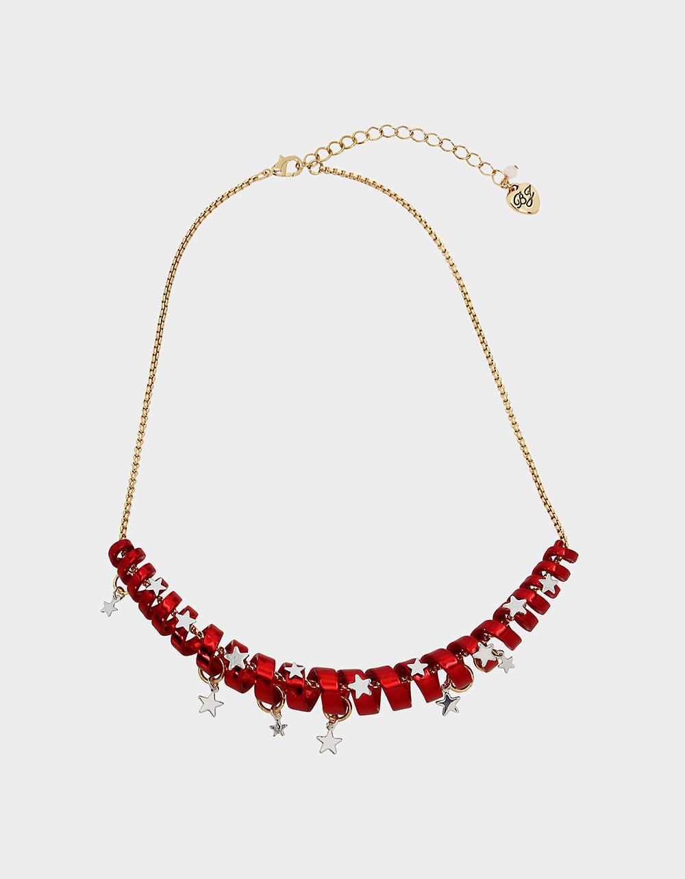 BETSEYS HOLIDAY COIL NECKLACE RED | Betsey Johnson Signature
