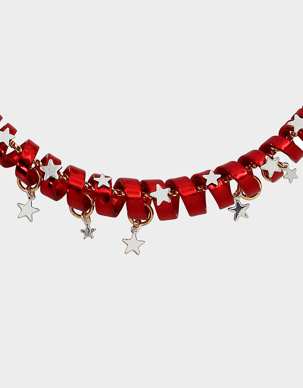 BETSEYS HOLIDAY COIL NECKLACE RED | Betsey Johnson Signature