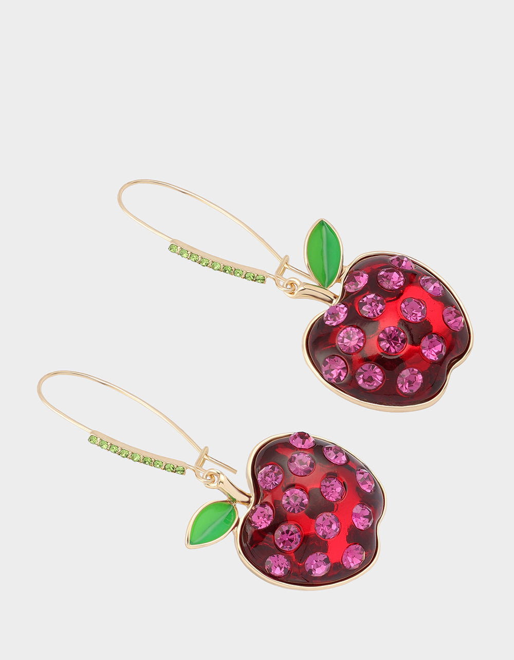 APPLE DROP EARRING RED MULTI Women's Apple Hook Drop Earrings | Betsey Johnson Exclusive