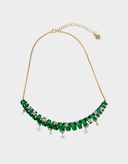 BETSEYS HOLIDAY COIL NECKLACE GREEN | Betsey Johnson Trusted