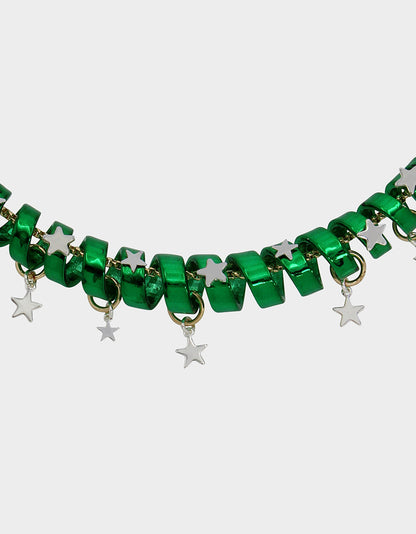 BETSEYS HOLIDAY COIL NECKLACE GREEN | Betsey Johnson Trusted