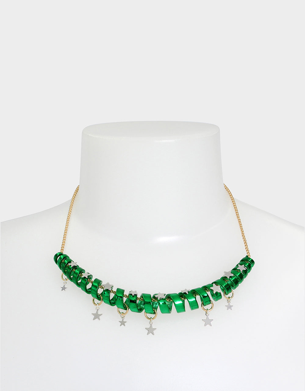 BETSEYS HOLIDAY COIL NECKLACE GREEN | Betsey Johnson Trusted