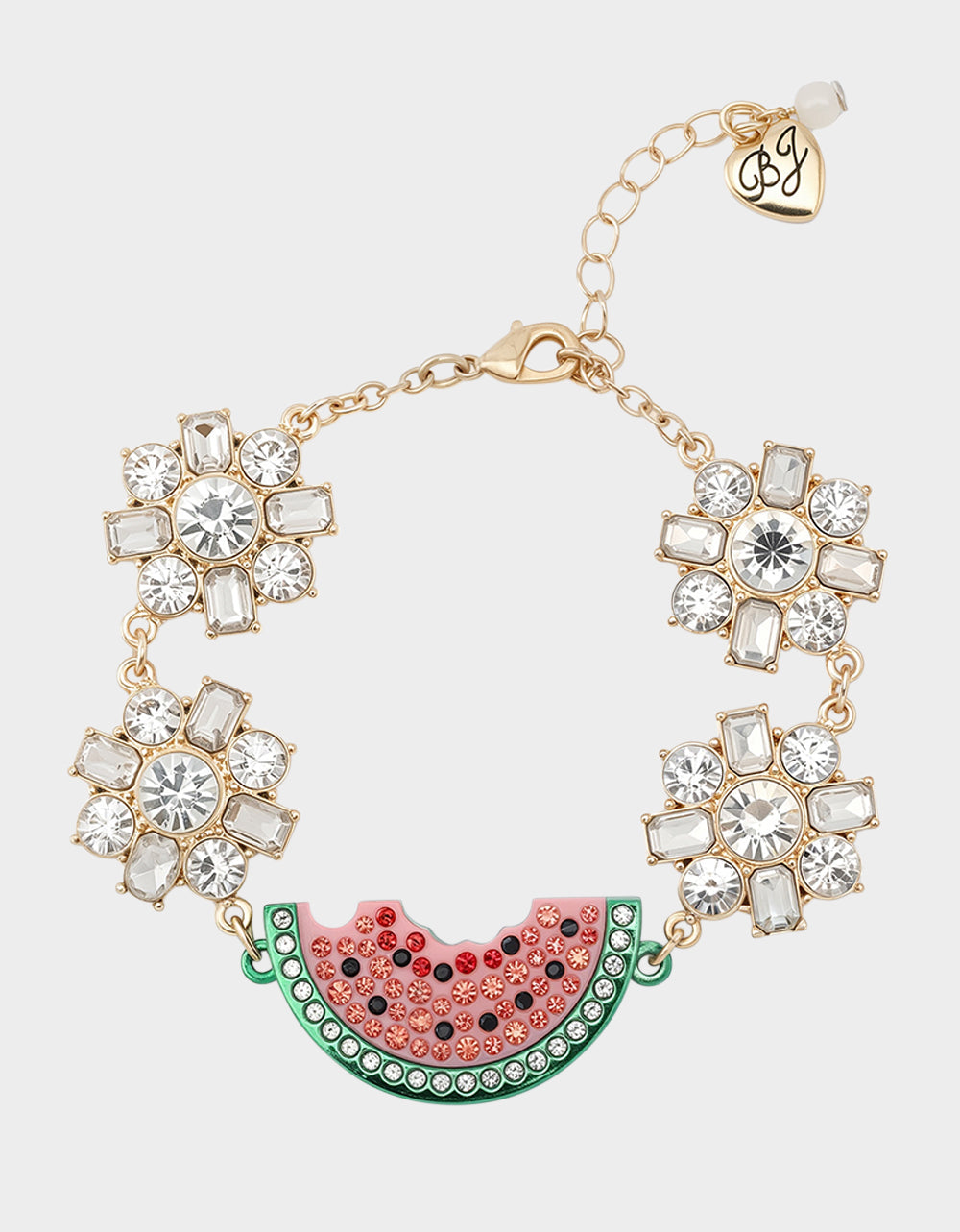 BETSEYS BACKYARD WATERMELON FLEX BRACELET PINK Women's Rhinestone Watermelon Bracelet | Betsey Johnson Trusted