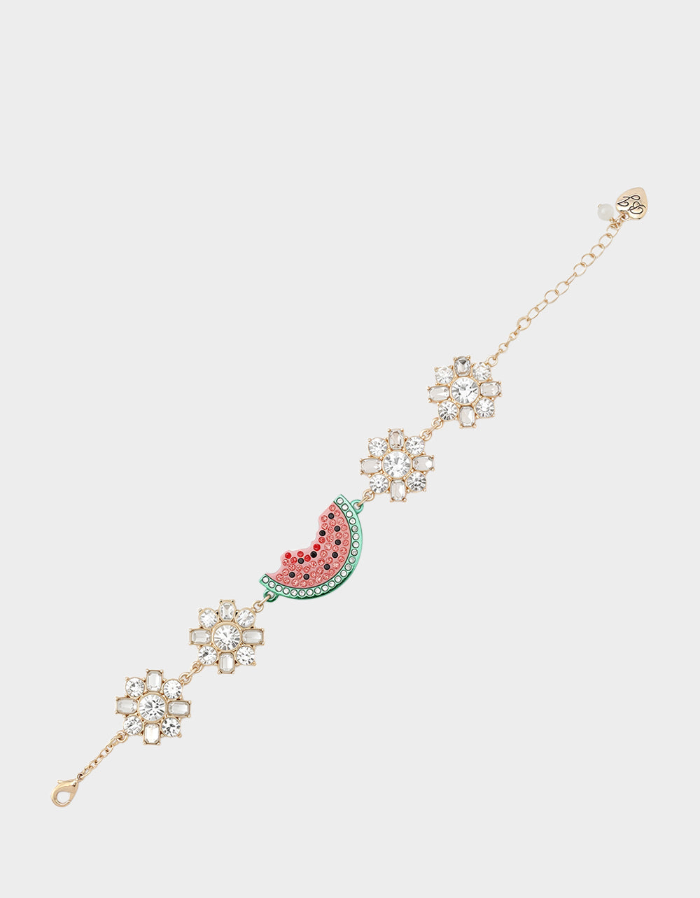 BETSEYS BACKYARD WATERMELON FLEX BRACELET PINK Women's Rhinestone Watermelon Bracelet | Betsey Johnson Trusted
