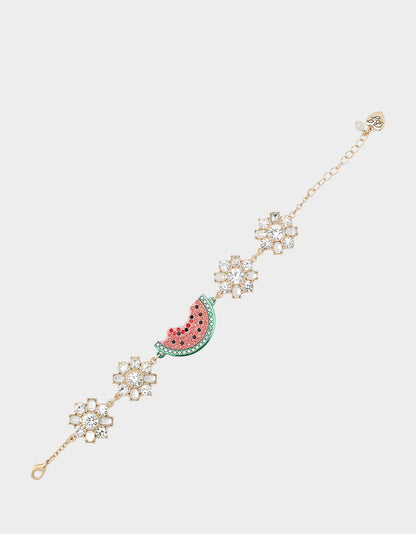 BETSEYS BACKYARD WATERMELON FLEX BRACELET PINK Women's Rhinestone Watermelon Bracelet | Betsey Johnson Trusted