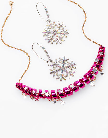 BETSEYS HOLIDAY COIL NECKLACE PINK | Betsey Johnson Hot Sale