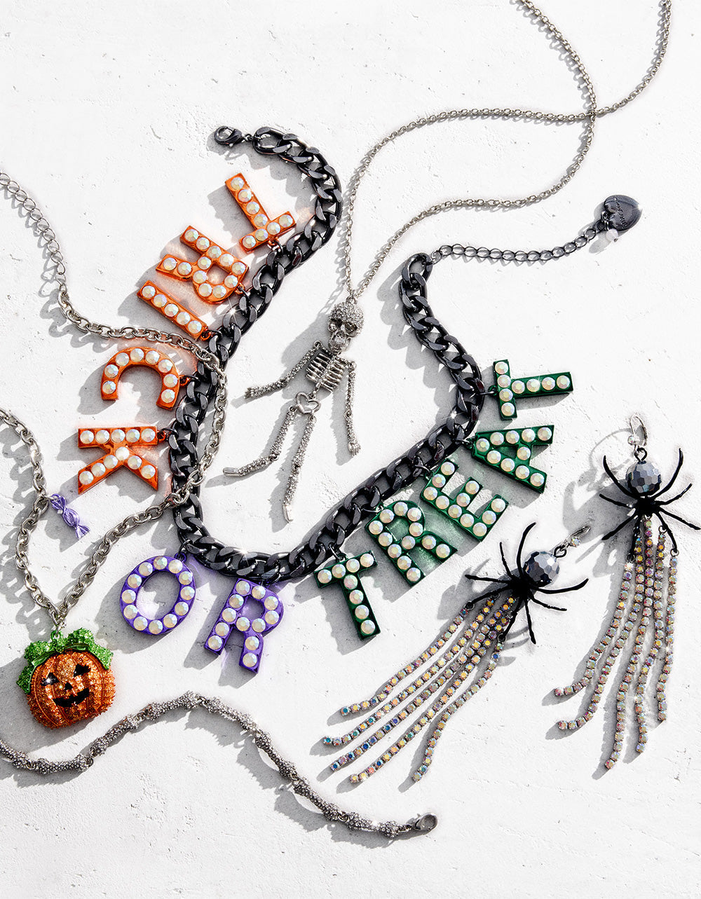 PUMPKIN PENDANT NECKLACE ORANGE Women's Halloween-Themed Pumpkin Rhinestone Pendant Necklace | Betsey Johnson Value
