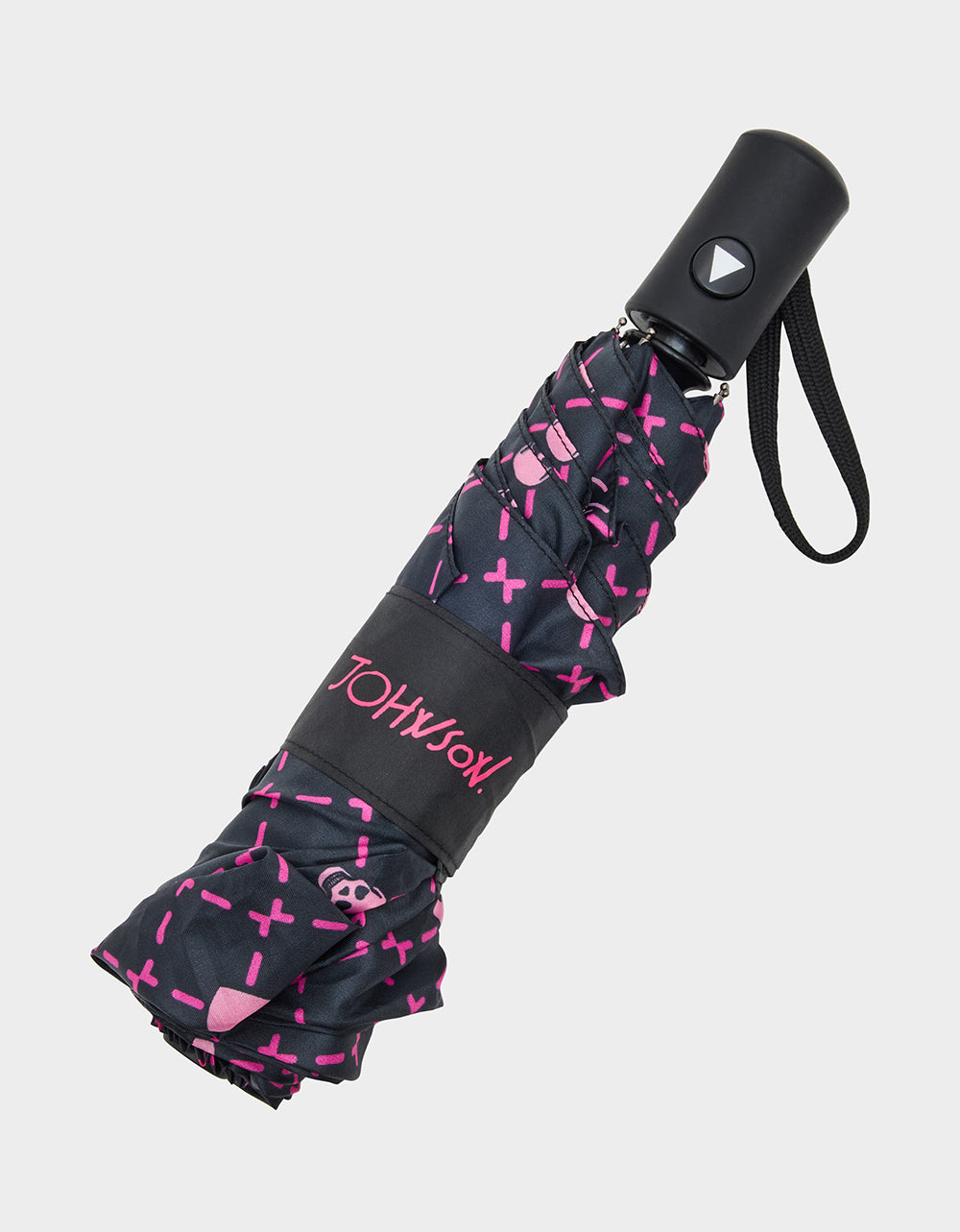 BETSEY'S HEART & SKULL PRINT UMBRELLA BLACK MULTI | Betsey Johnson Exclusive
