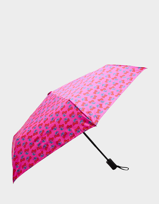 BETSEY'S CHERRY HEART PRINT UMBRELLA PINK MULTI | Betsey Johnson Great Value